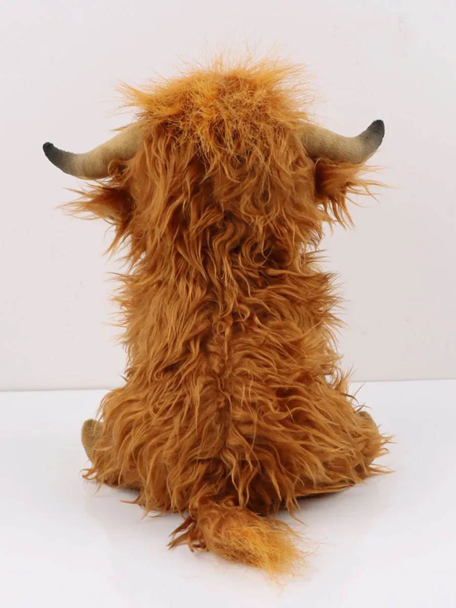 Highland Cow Plush Simulation Long-haired Cow Doll