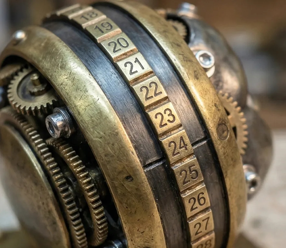 “Twist The Gears. Calm Your Mind.” Steampunk Mechanical Stress Relief Sculpture