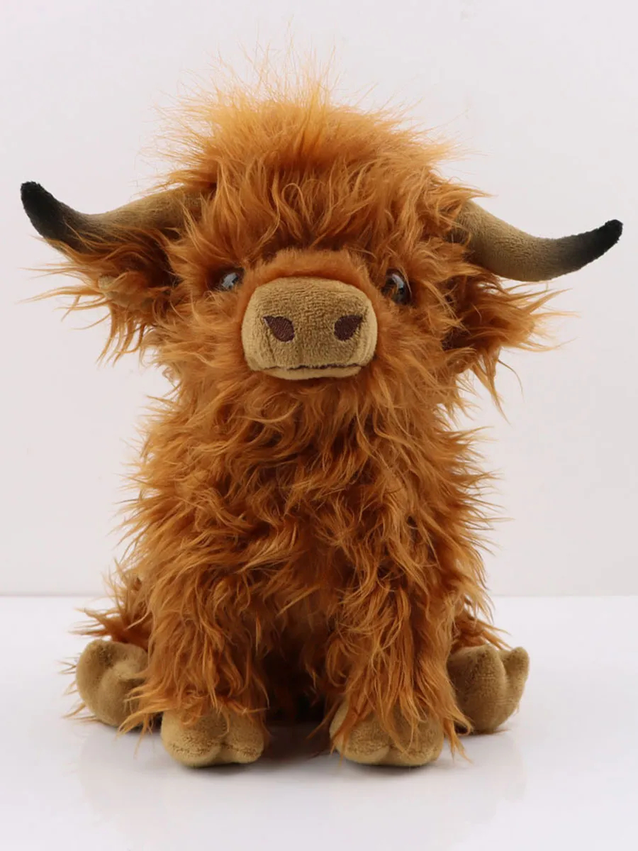 Highland Cow Plush Simulation Long-haired Cow Doll