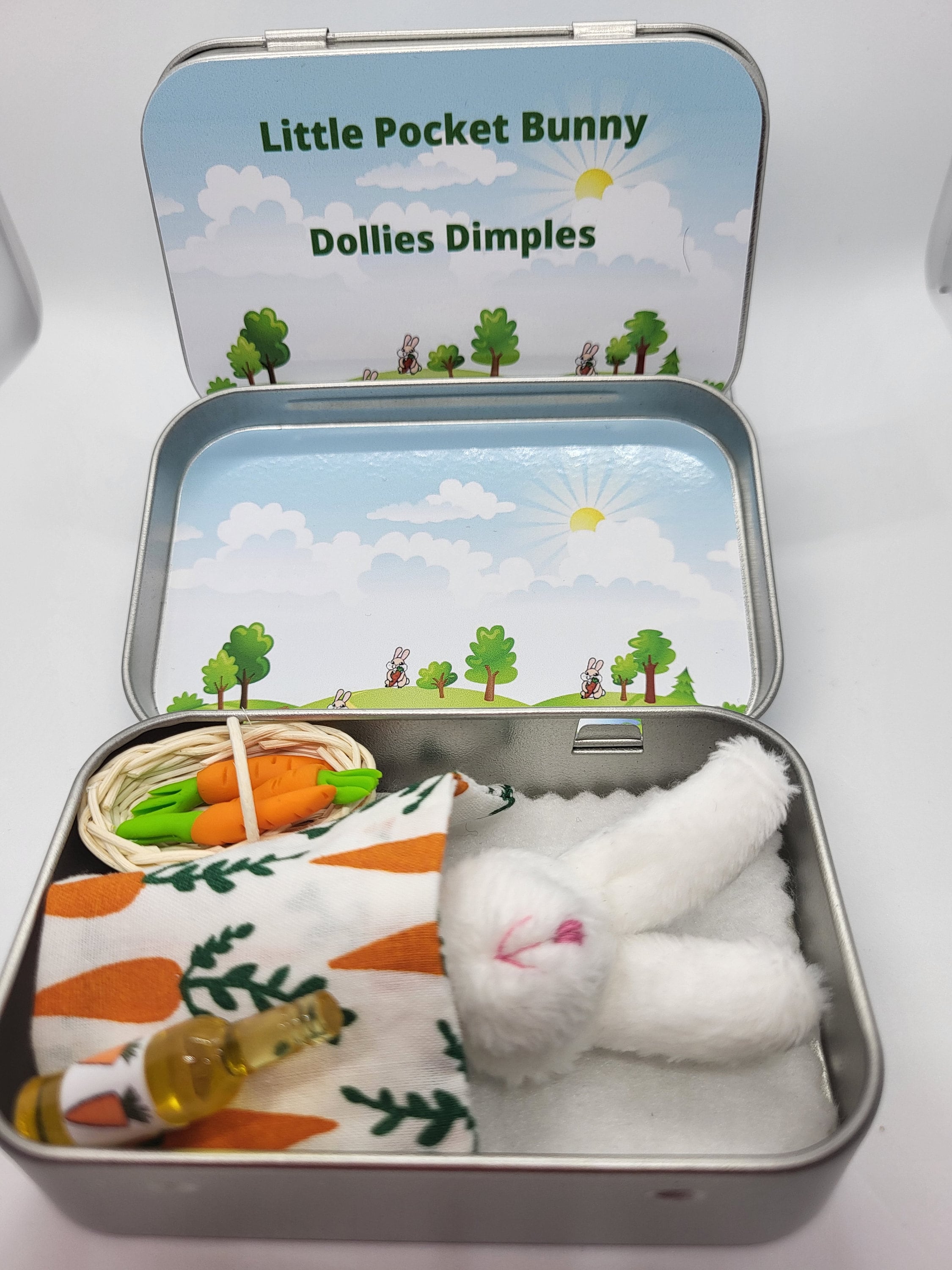 Little Pocket Bunny Dollies Dimples | Pocket tin