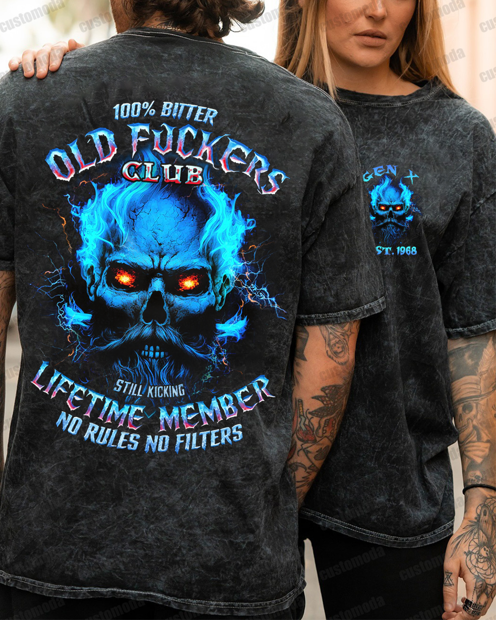 100% Bitter Old Fuckers Club Custom Year Gen X ,Boomer Sweatshirt/T-shirt/Hoodie