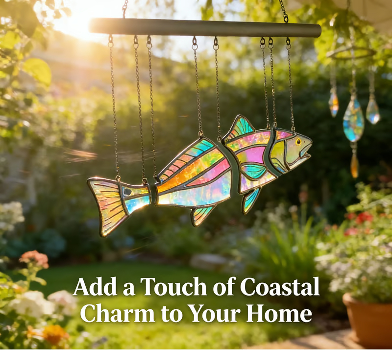 🔥2026 Spring Special Offer 49% OFF🐟Handcrafted Stained Glass Red Drum - The Illusion of Swimming