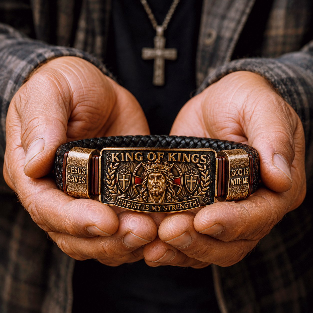 👑 The Ultimate Father's Day Tribute: King of Kings Faith Bracelet — Wear Your Belief with Pride (49% OFF Today🔥) 
