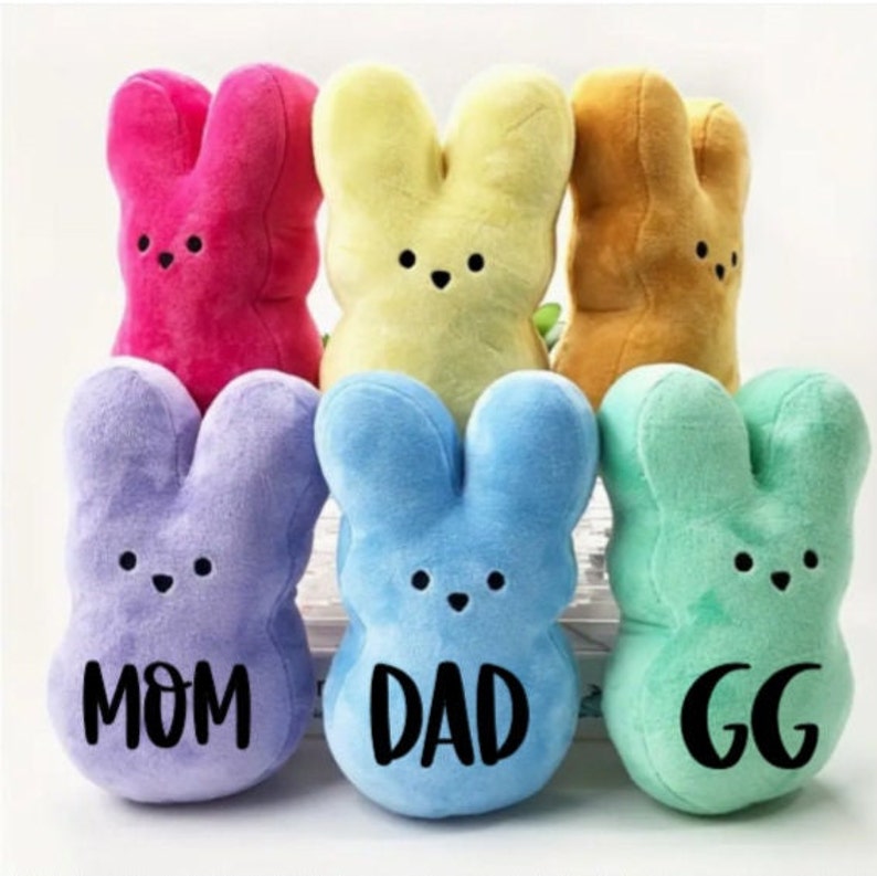 Personalized Easter Peep Easter Bunny Plush 