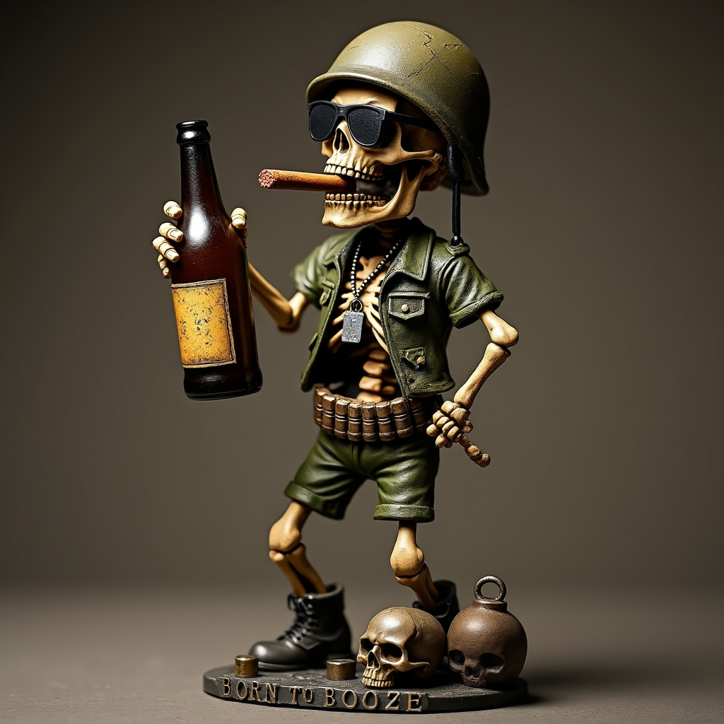 💀 Born to Booze Skull Decoration – The Ultimate Badass Wine Holder!