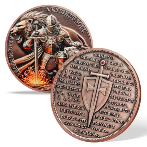 🛡️Lion Knight Templar Religious Coin🛡️