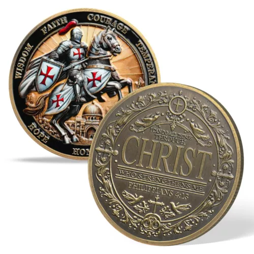 ⚔️Knights Templar Christian Challenge Coin⚔️