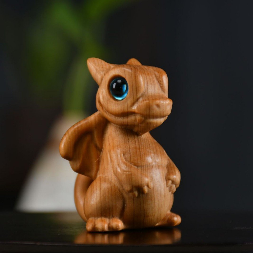 Handmade Cute Wooden Statue