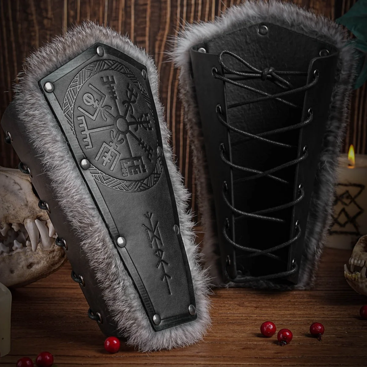 Vintage Viking-style Knight Plush Wristbands