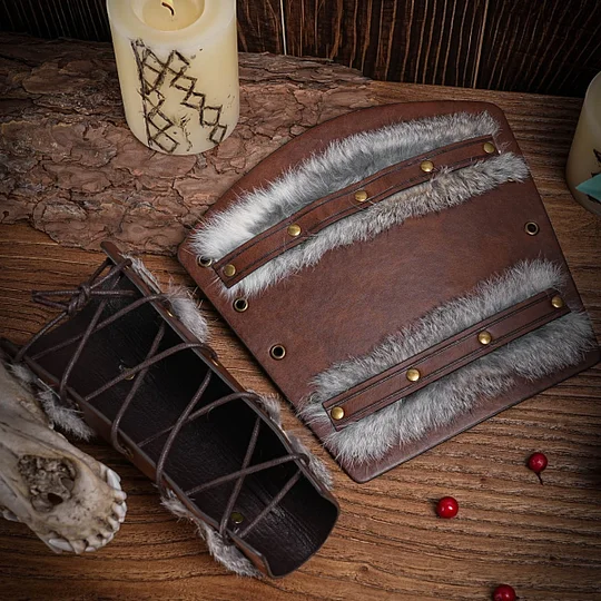 Vintage Viking-style Knight Plush Wristbands