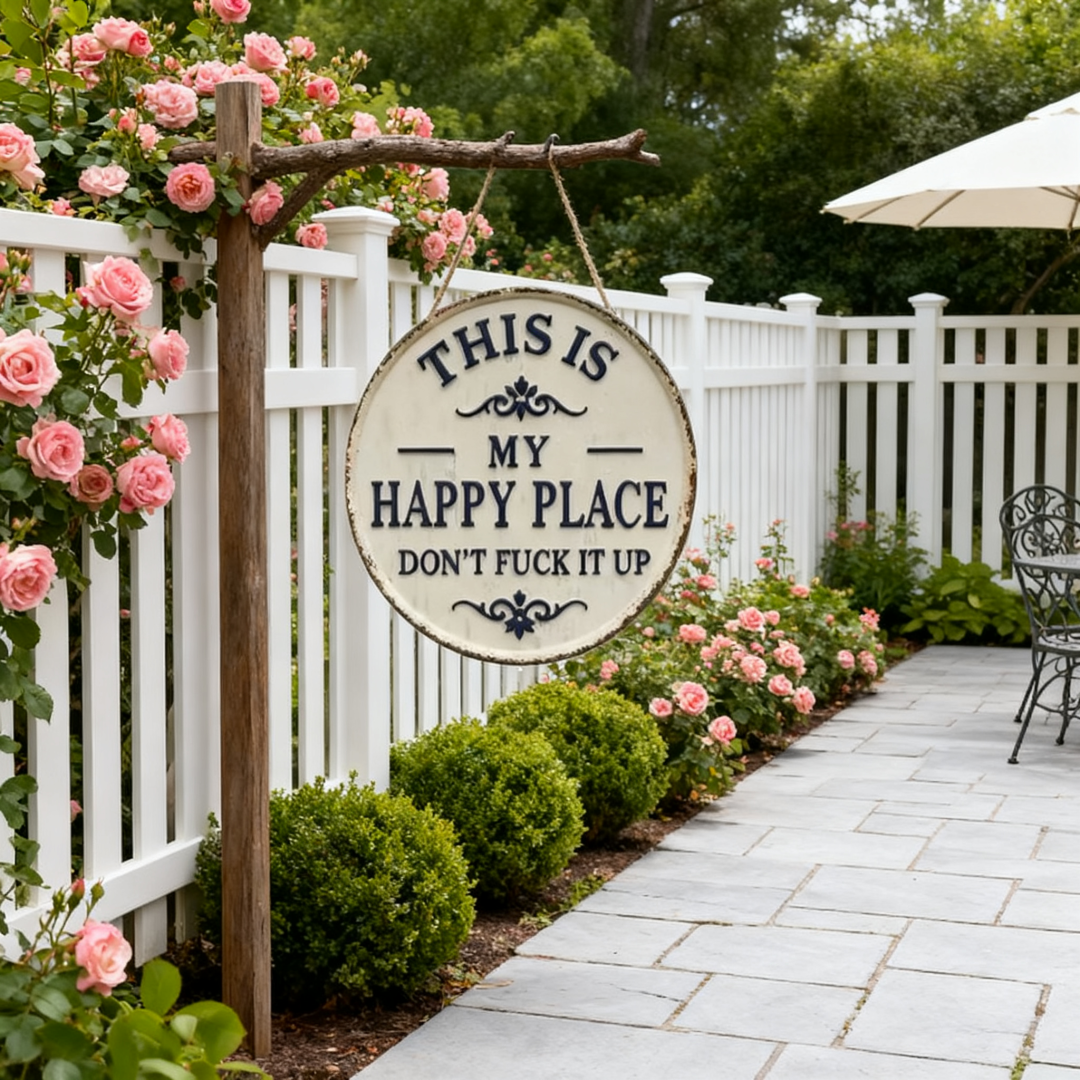 ⚡Last Day 49% OFF-Welcome to My Happy Place Metal Wall Sign
