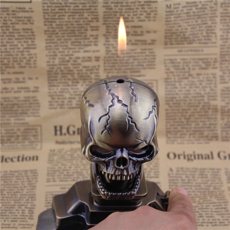 Bronze Skull Lighter