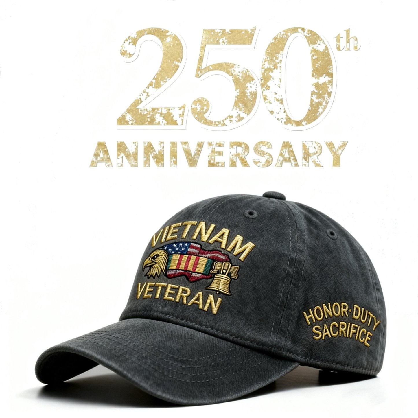 🦅Eagle & Liberty - Vietnam Veteran Honor Dad Hat🧢Hand embroidery