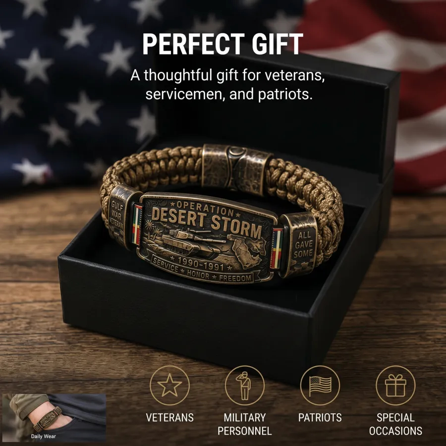 🎉Operation Desert Storm Veteran Paracord Bracelet