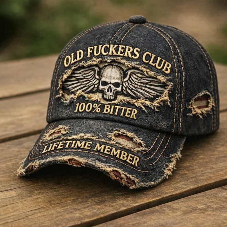 Old F*ckers Club-Vintage Baseball Cap 💀🖤