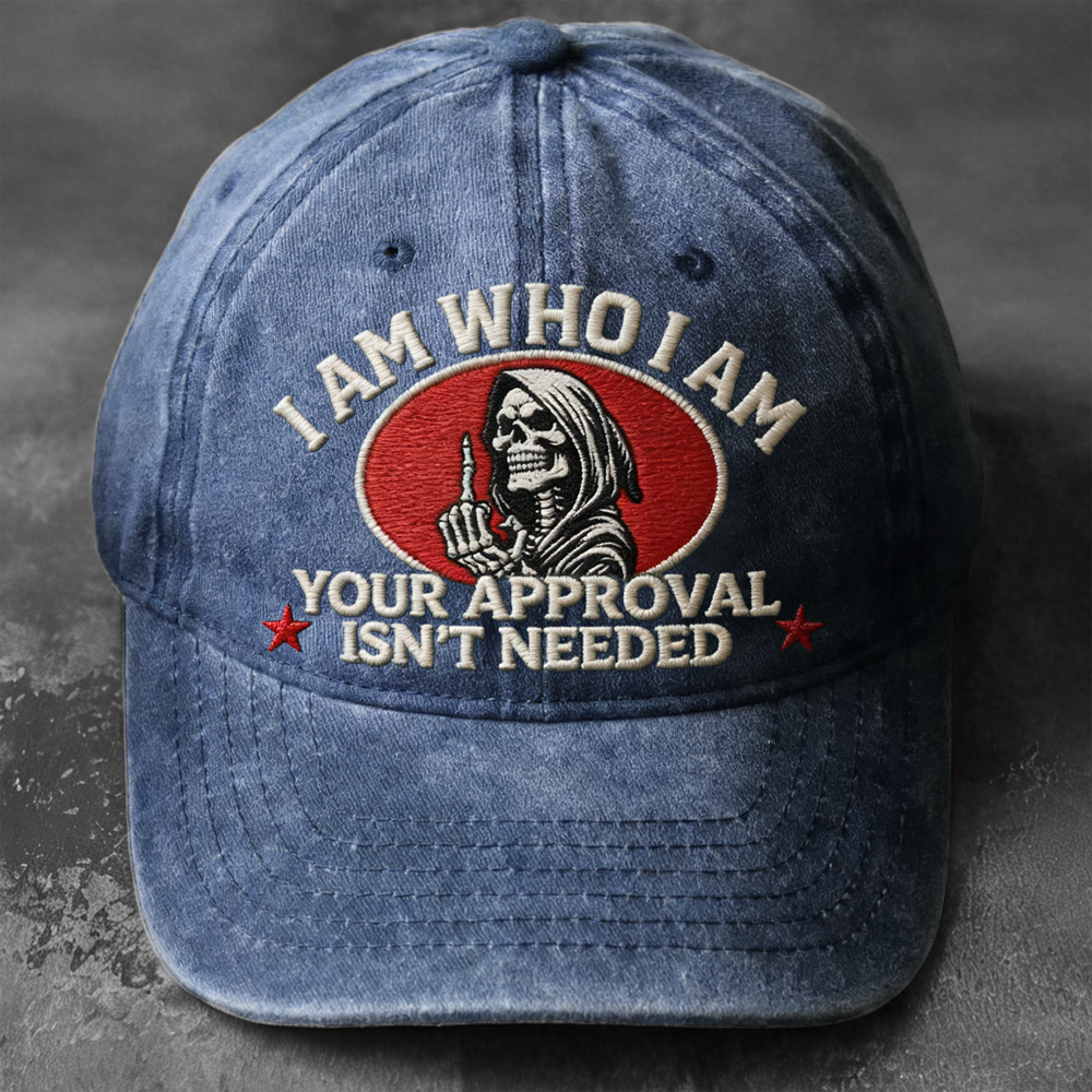 Skull Middle Finger Fuck Cap-I Am Who I Am