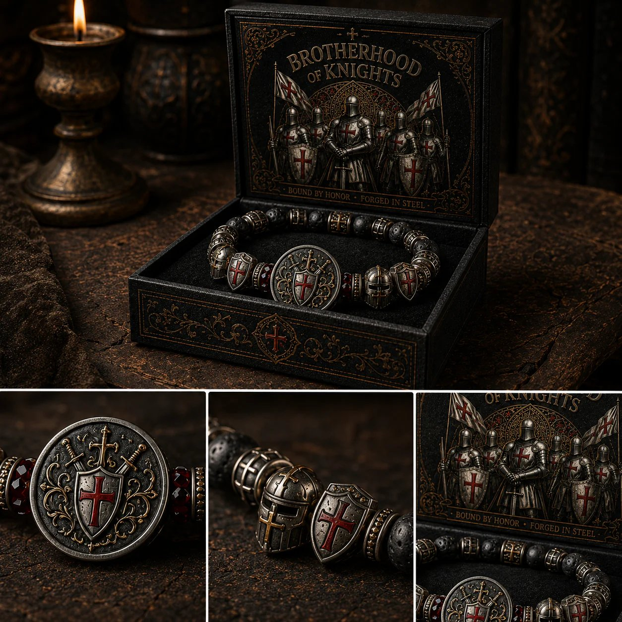 🏆Flash Sale⚡ 5K+ SOLD! ⚔️ Brotherhood of Knights Faith Bracelet 