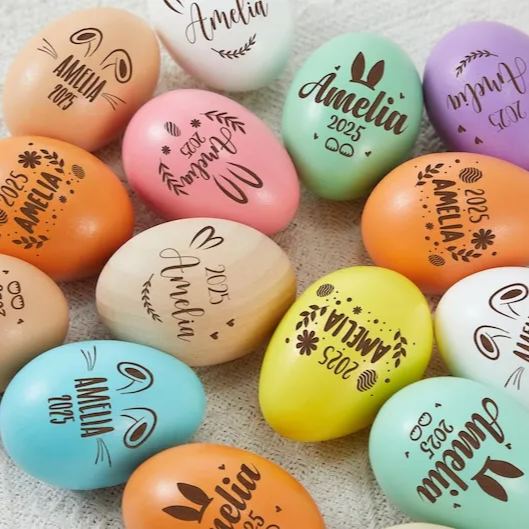 Wooden Easter Egg Rattle