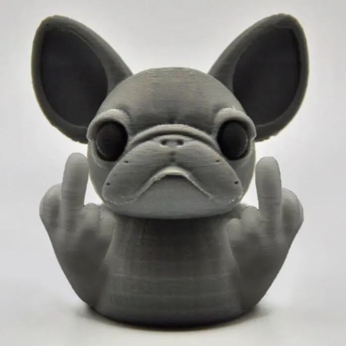 Middle Finger French Bulldog Duck
