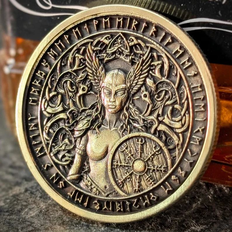 The valkyrie Challenge coin. 