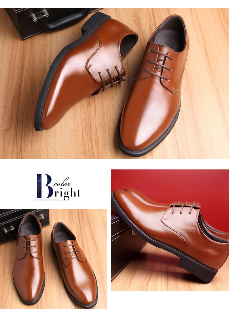 Large size men's leather shoes