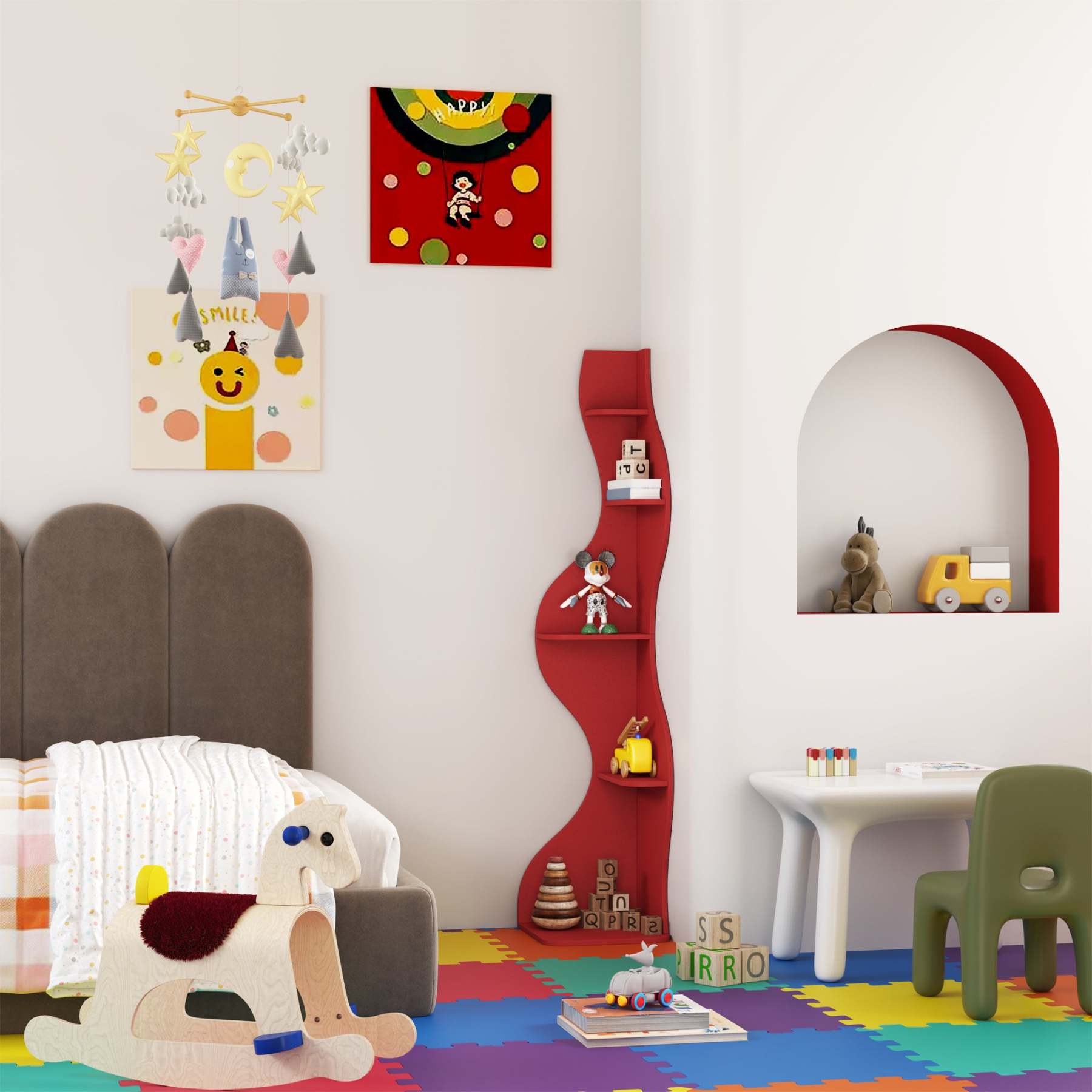 KYLIZE Viva La Vida Series Flamenco Wave Display Shelf