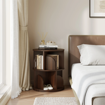   Rotating Bookshelf 360 Degree Storage Rack