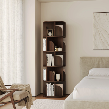   Rotating Bookshelf 360 Degree Storage Rack