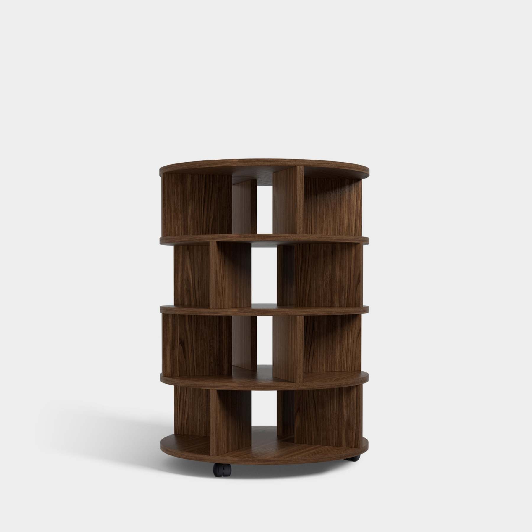 Kylize® Vintage Round Rotating Shoe Rack Tower On Wheels