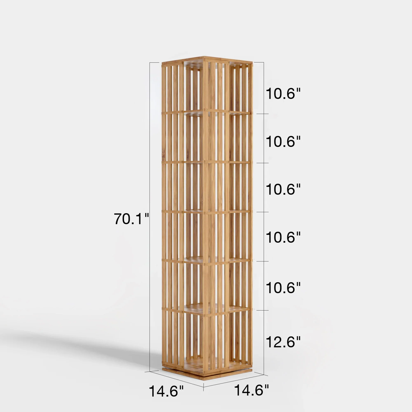 Kylize 360° Rotating Bookshelf with Storage Cabinets