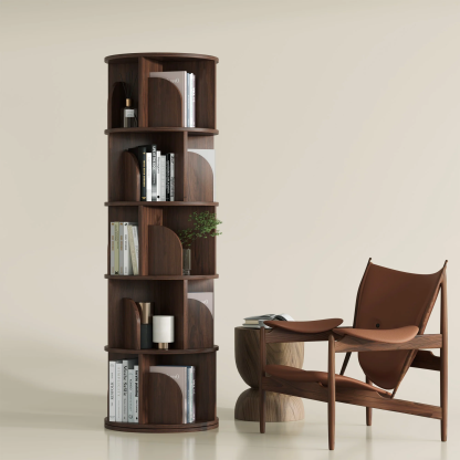   Rotating Bookshelf 360 Degree Storage Rack