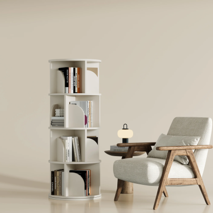   Rotating Bookshelf 360 Degree Storage Rack