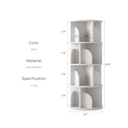  Rotating Bookshelf 360 Degree Storage Rack