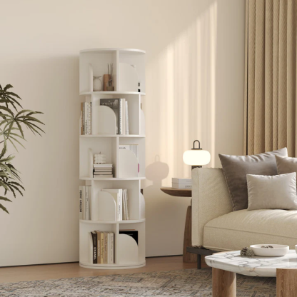   Rotating Bookshelf 360 Degree Storage Rack