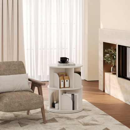   Rotating Bookshelf 360 Degree Storage Rack