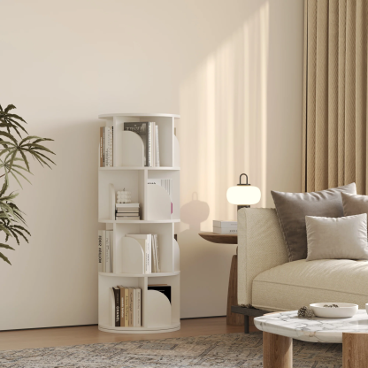   Rotating Bookshelf 360 Degree Storage Rack