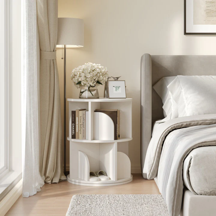   Rotating Bookshelf 360 Degree Storage Rack