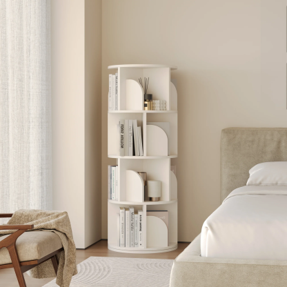   Rotating Bookshelf 360 Degree Storage Rack