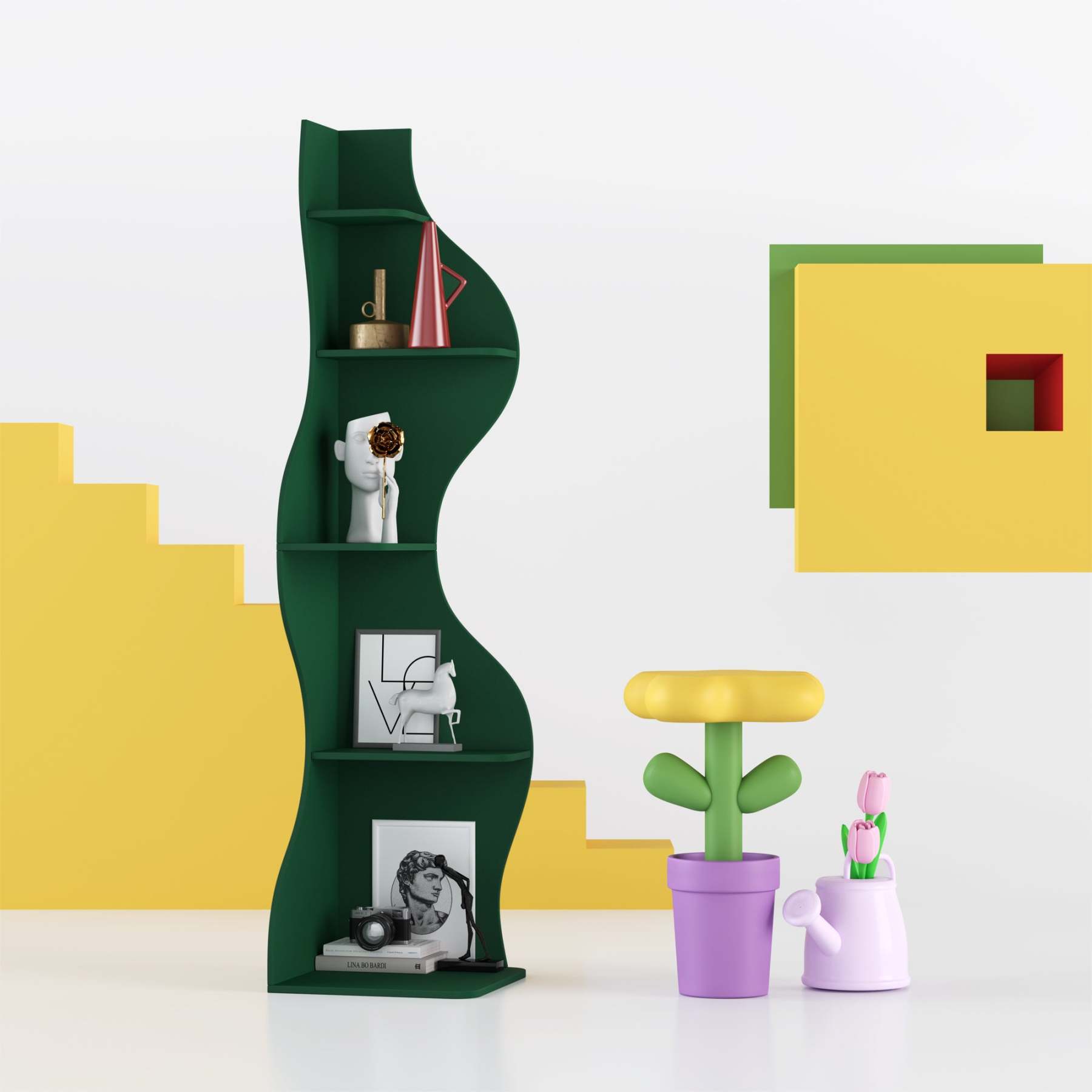 KYLIZE Viva La Vida Series Flamenco Wave Display Shelf