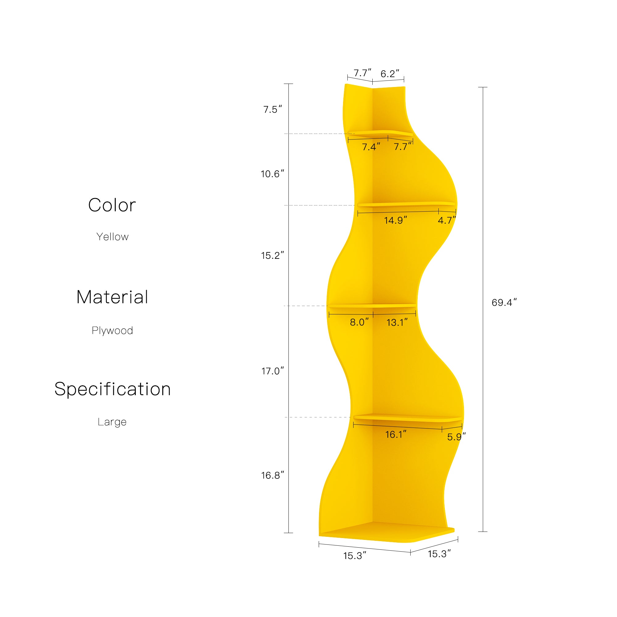 KYLIZE Viva La Vida Series Flamenco Wave Display Shelf