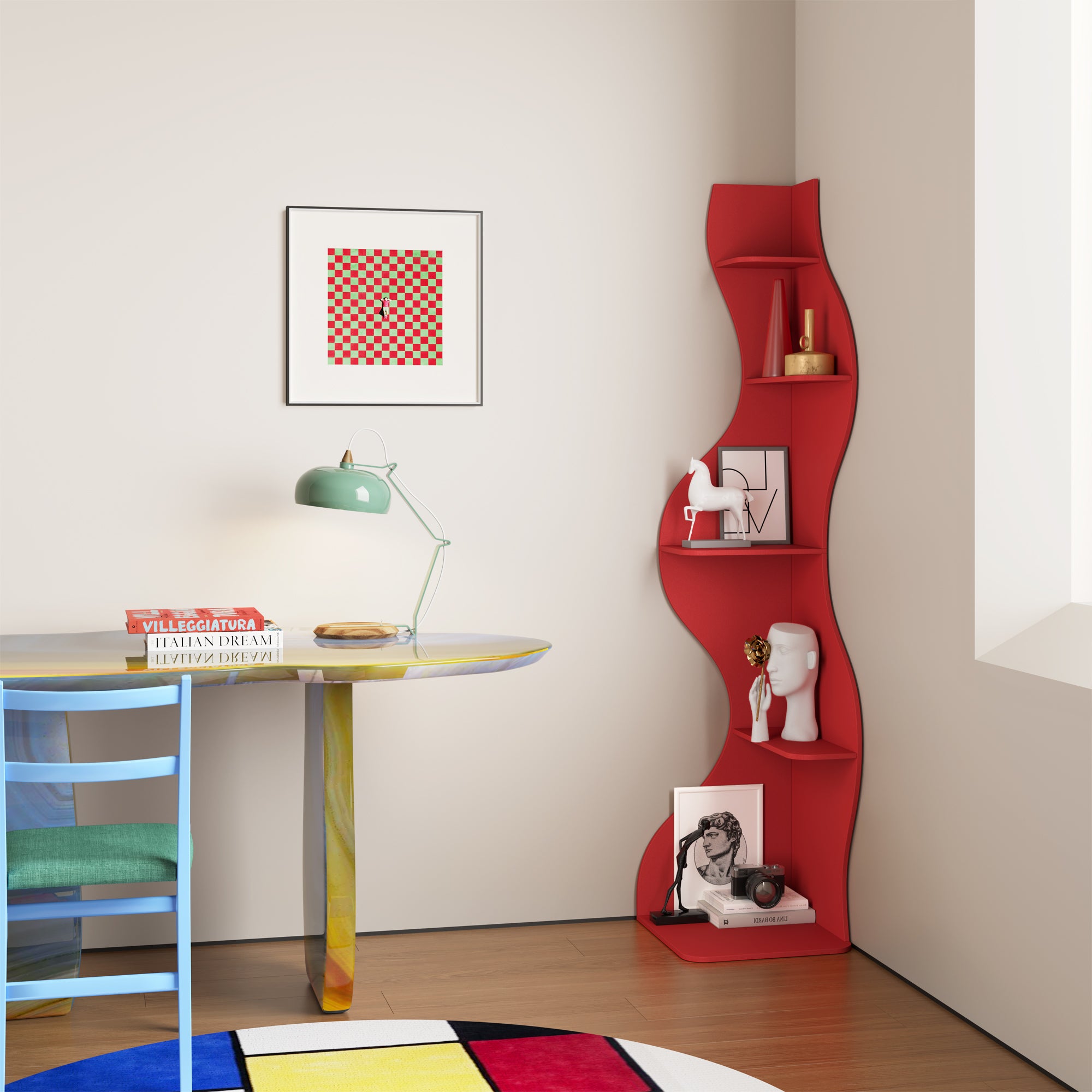 KYLIZE Viva La Vida Series Flamenco Wave Display Shelf