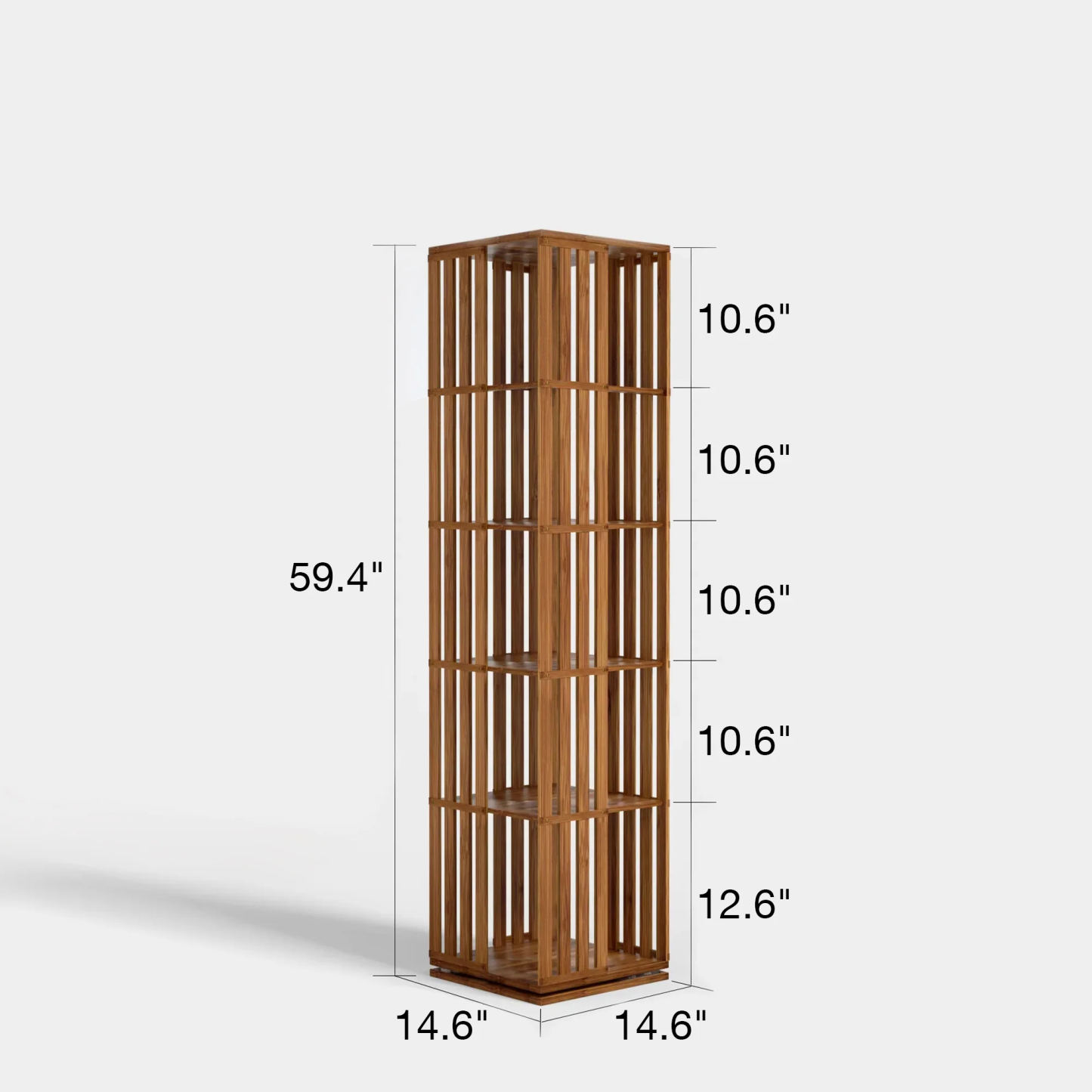 Kylize 360° Rotating Bookshelf with Storage Cabinets