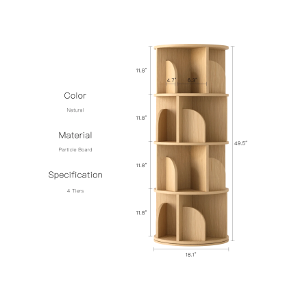   Rotating Bookshelf 360 Degree Storage Rack