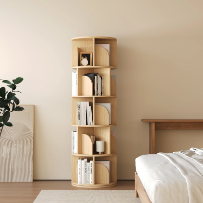   Rotating Bookshelf 360 Degree Storage Rack