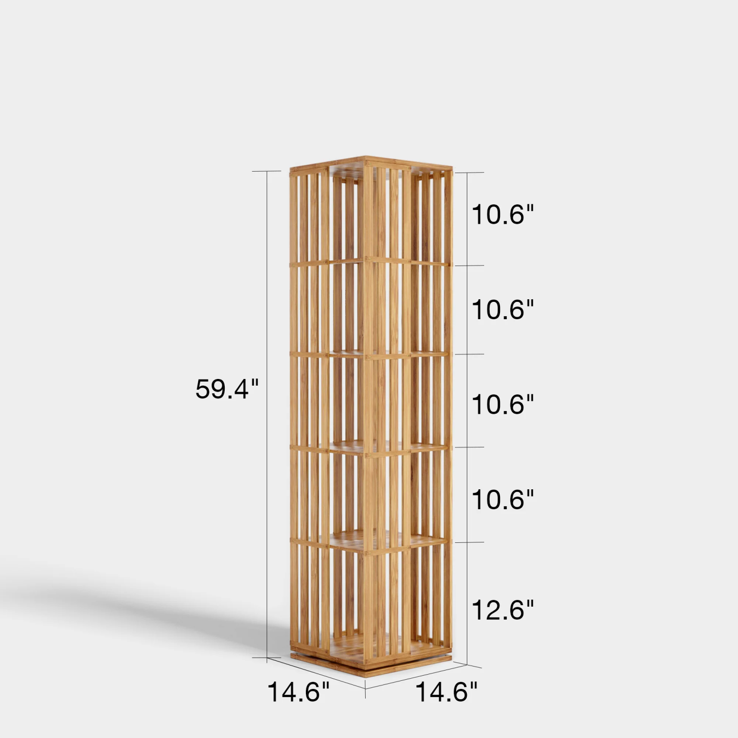 Kylize 360° Rotating Bookshelf with Storage Cabinets