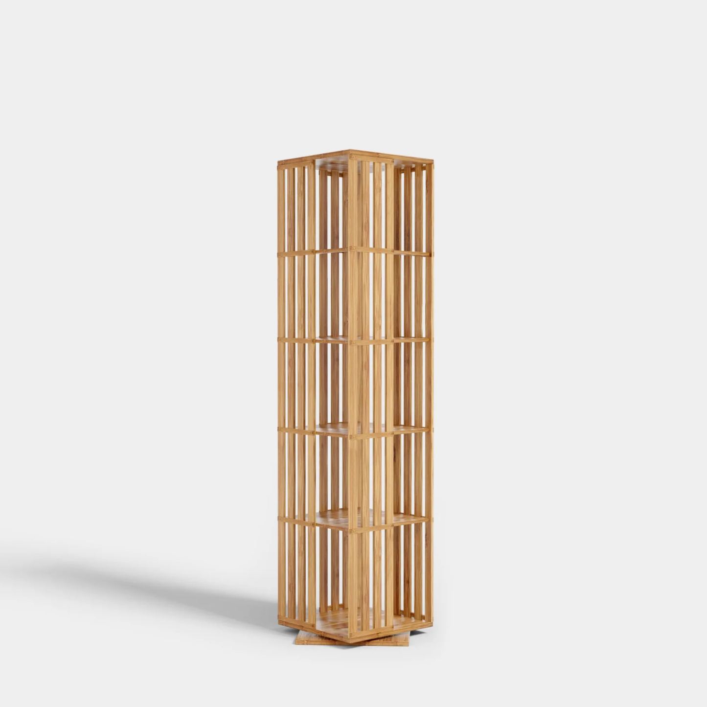 Kylize 360° Rotating Bookshelf with Storage Cabinets