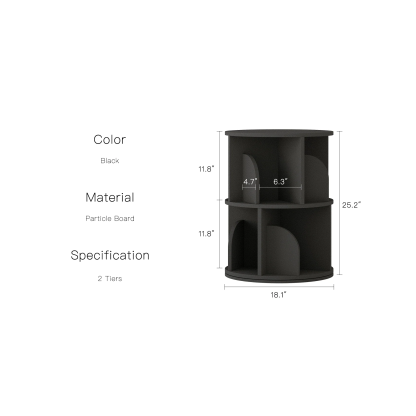   Rotating Bookshelf 360 Degree Storage Rack