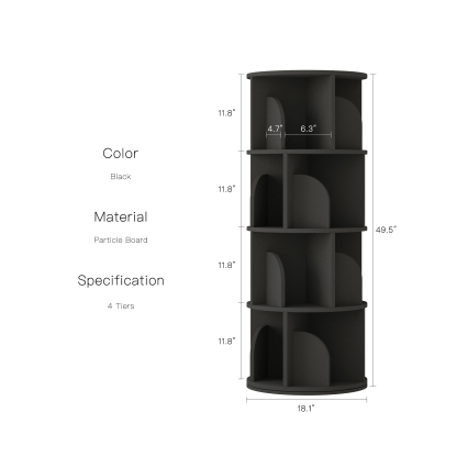  Rotating Bookshelf 360 Degree Storage Rack