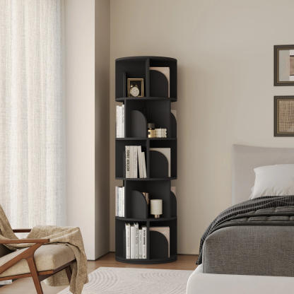   Rotating Bookshelf 360 Degree Storage Rack