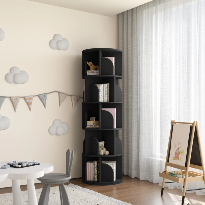   Rotating Bookshelf 360 Degree Storage Rack